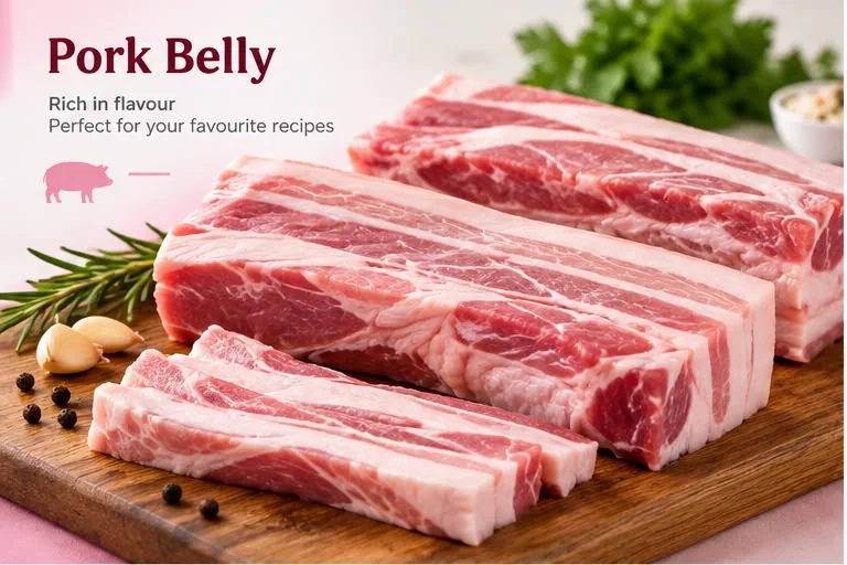 Pork Belly — Rich in flavour. Perfect for your favourite recipes.